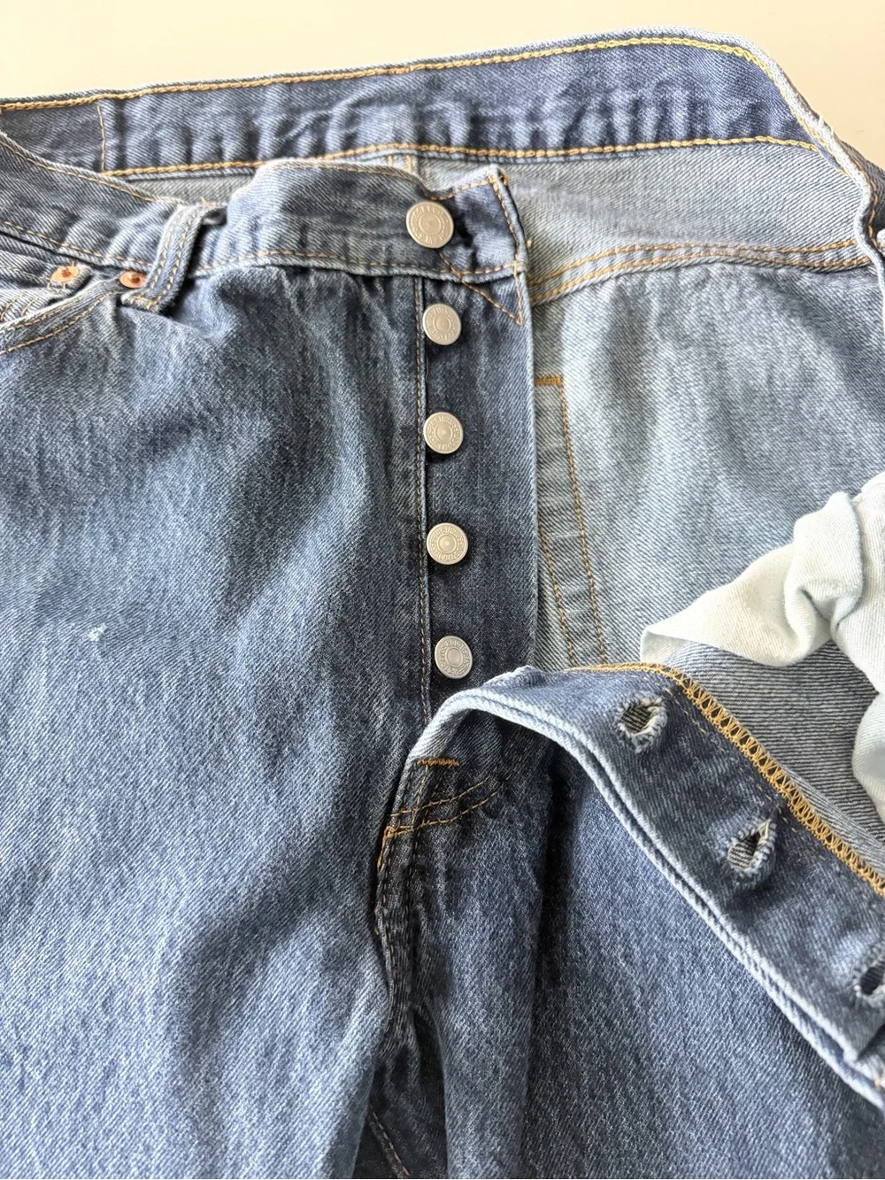 Levi's Men's Blue Straight-Leg Jeans 501